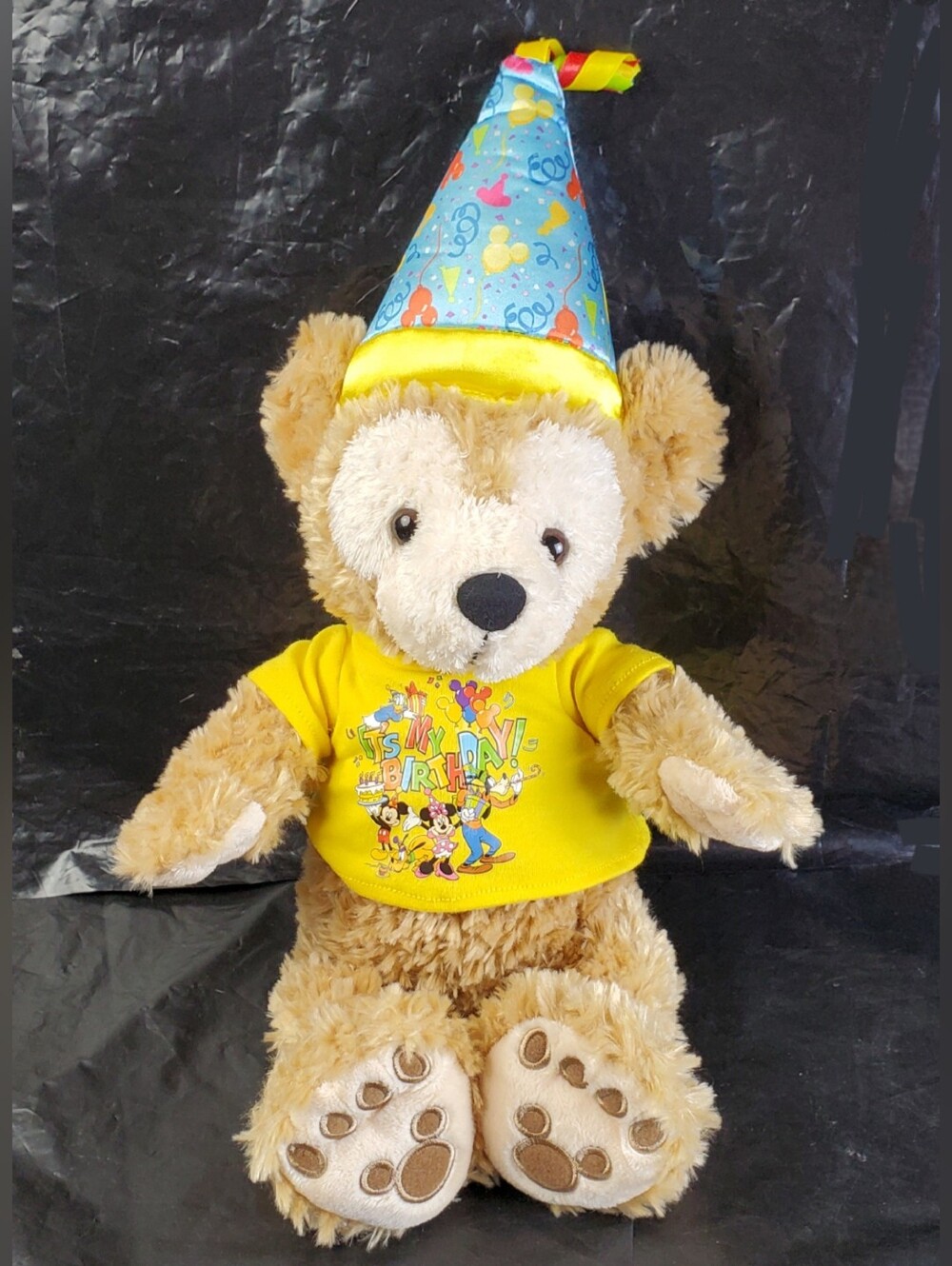 Disney Parks Duffy Happy Birthday Bear Shirt Hat Stuffed Animal Plush Toy - GUC